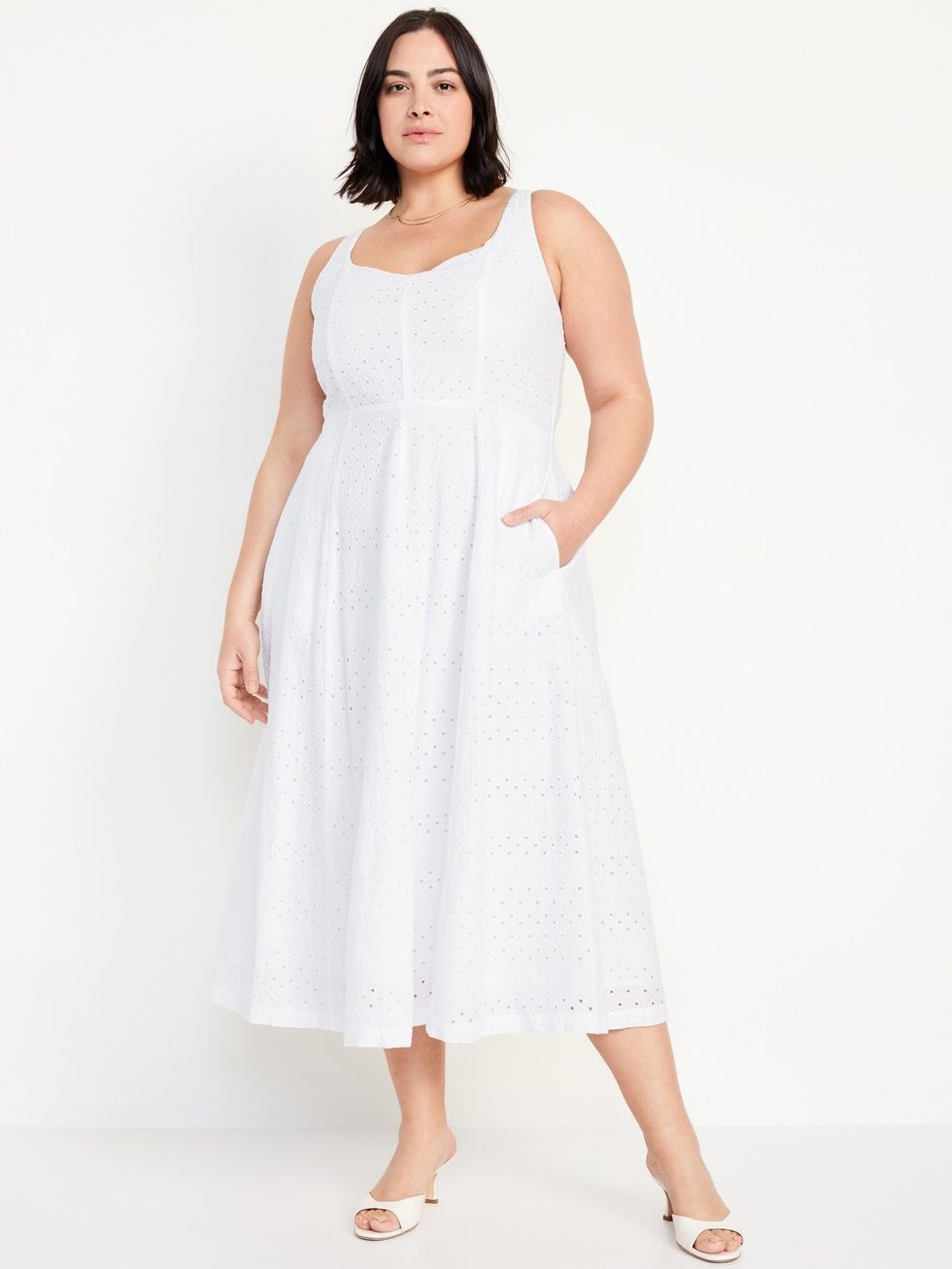 Fit & Flare Sleeveless Midi Dress