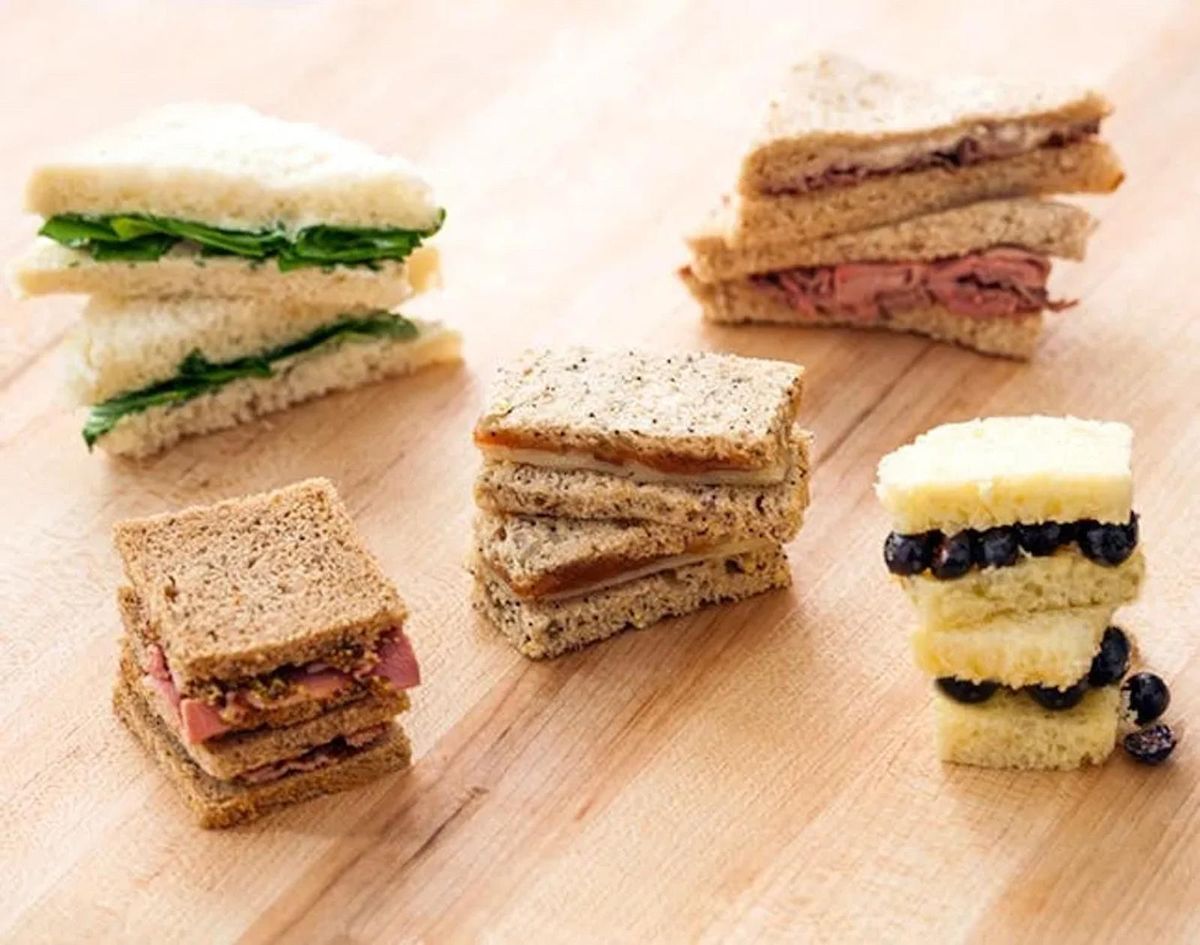 five different tea sandwich recipes