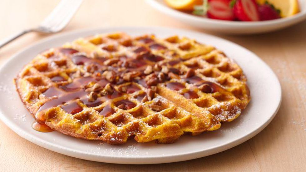 Flat Pumpkin Waffles