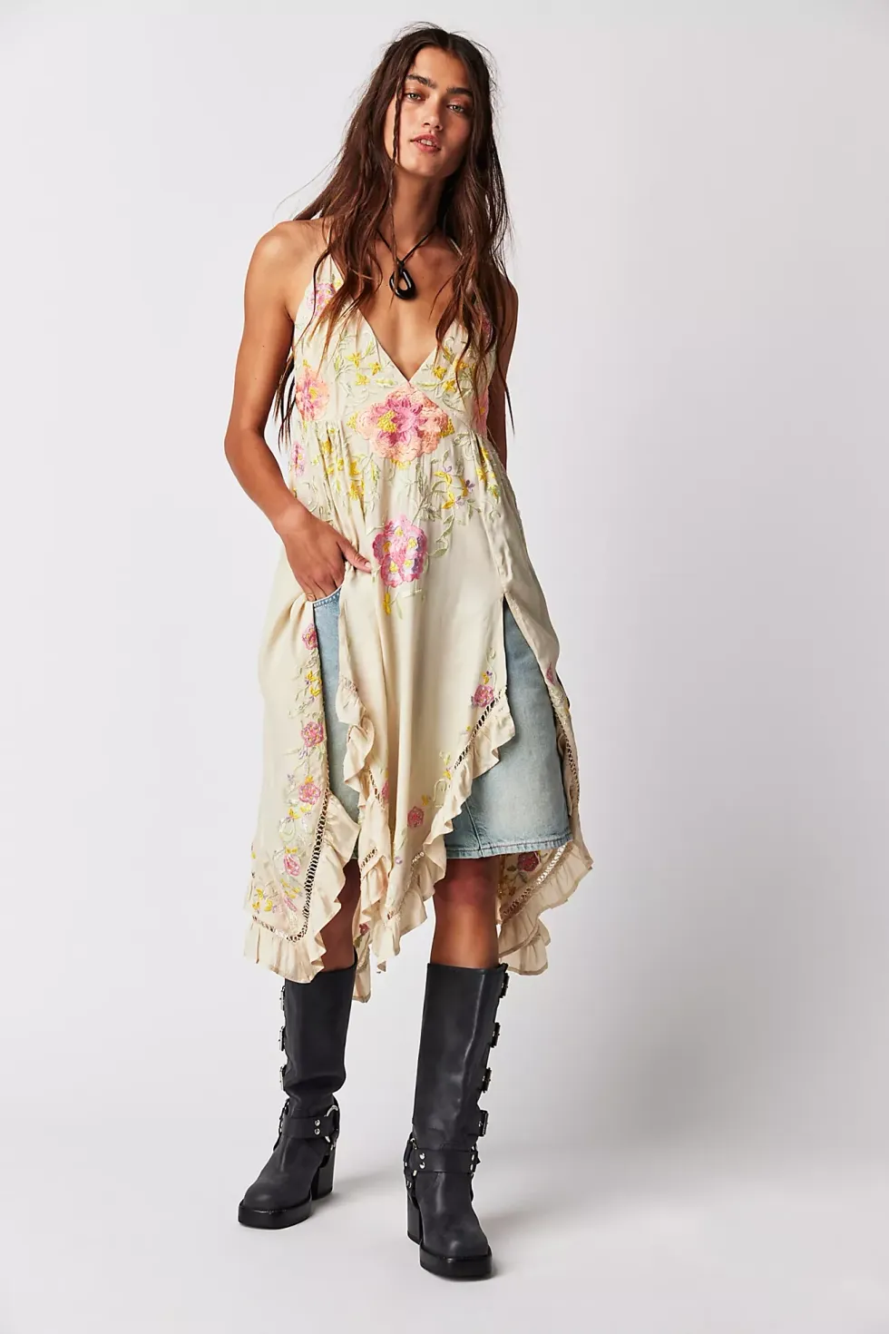 floral asymmetrical top