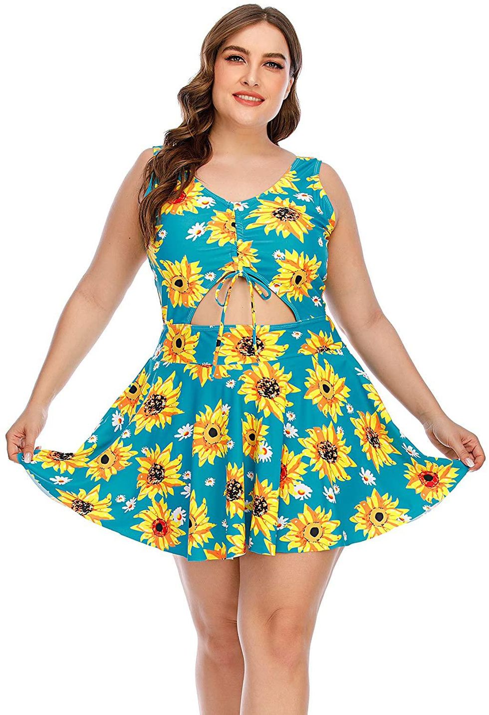 floral plus size swimsuits