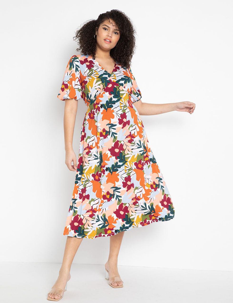 Floral Spring Plus Size Dress Eloquii
