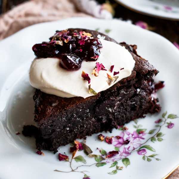 Flourless Chocolate Cherry Cake
