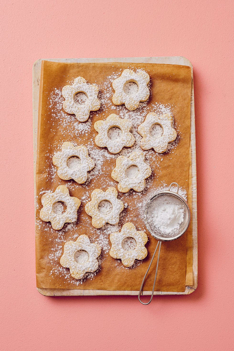 flower shaped butter cookies