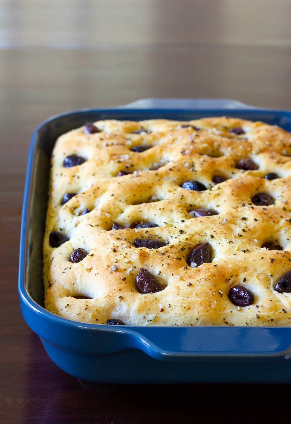 Focaccia Bread With Roasted Garlic And Olives