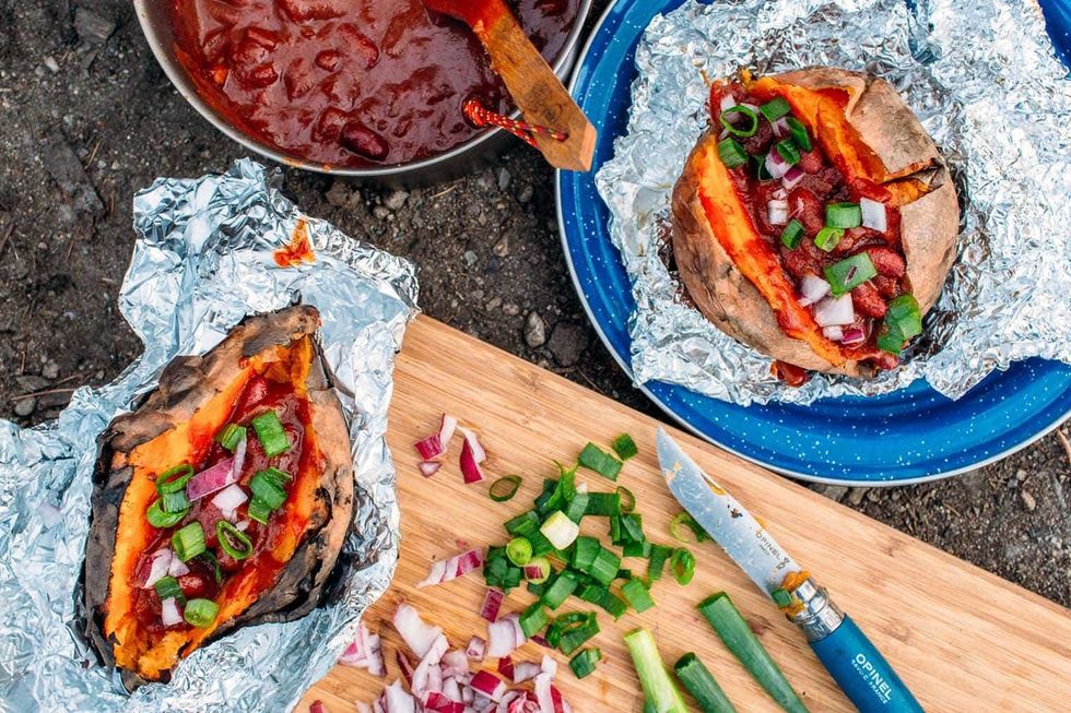 Foil-Wrapped Baked Sweet Potatoes