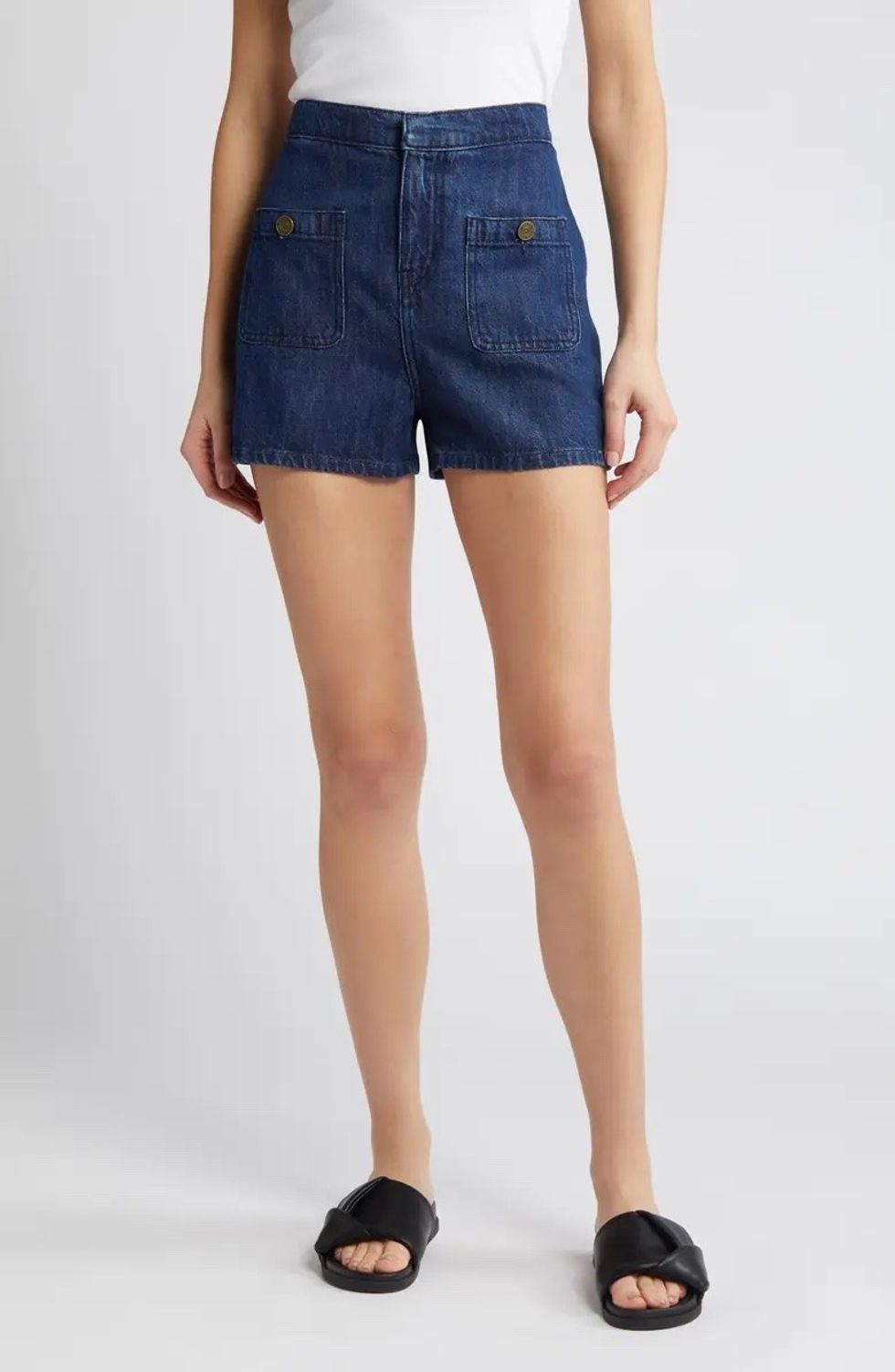 Frame Pocket Denim Shorts