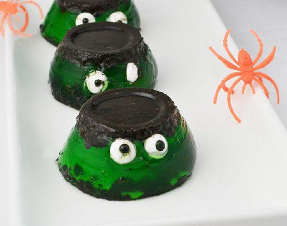 Frankengoblin Jello Shots halloween treats