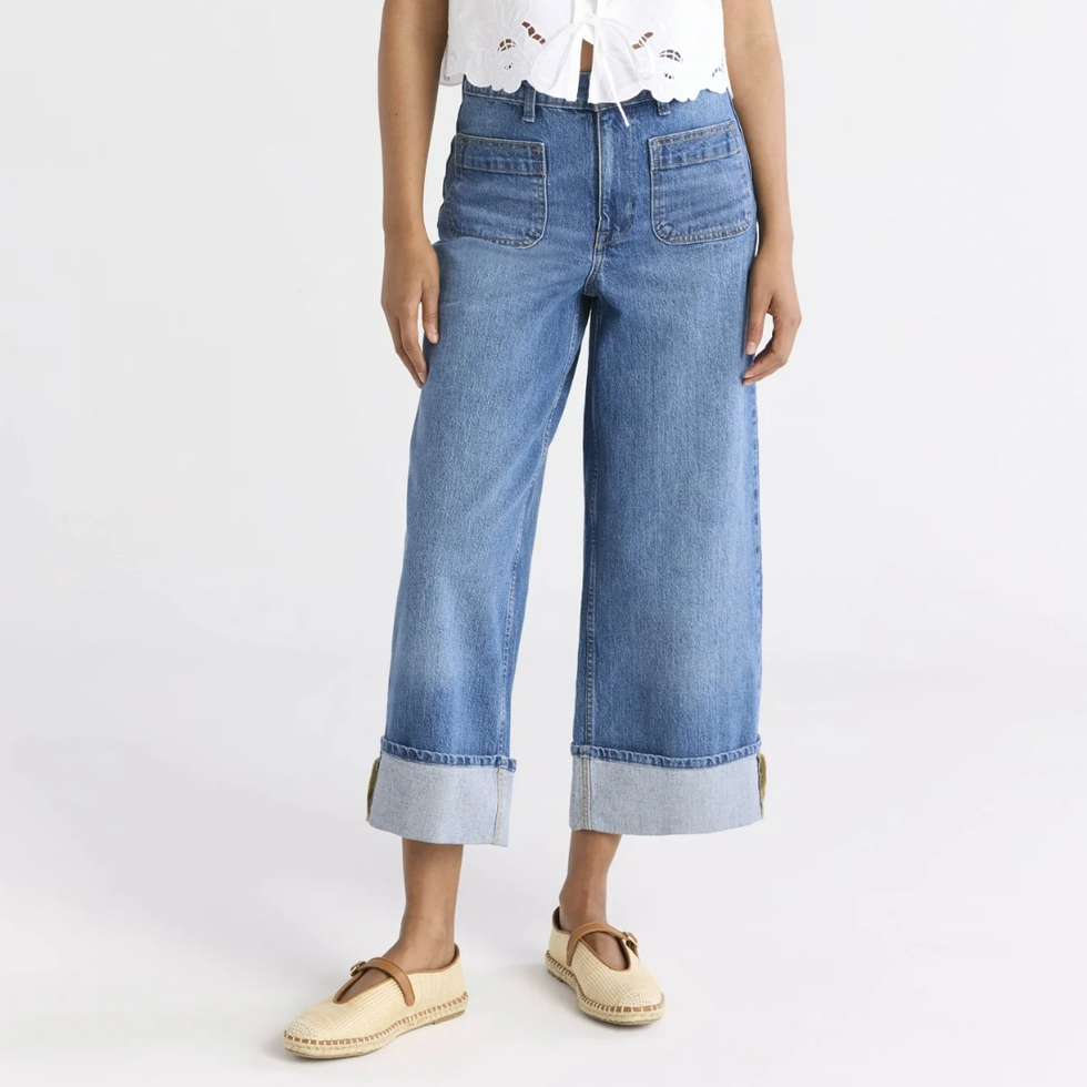 Free Assembly High Rise Cuffed Jeans