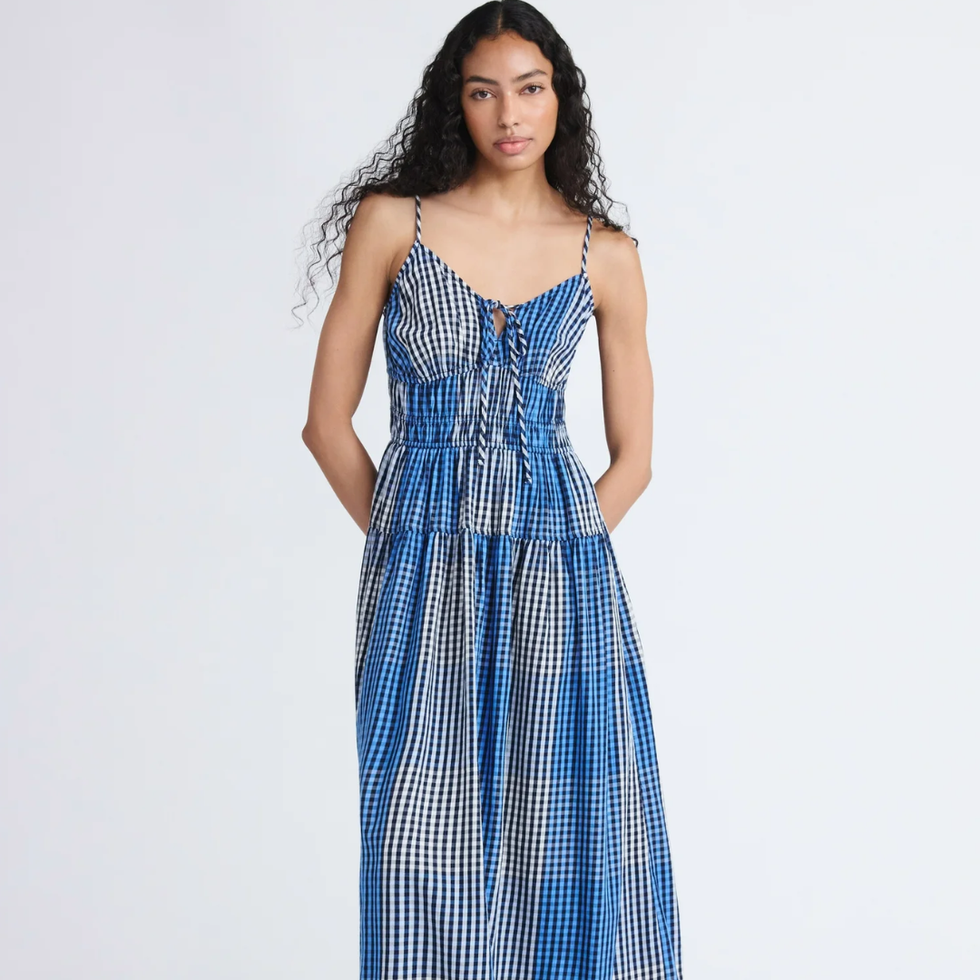 Free Assembly Smocked Cotton Maxi Dress