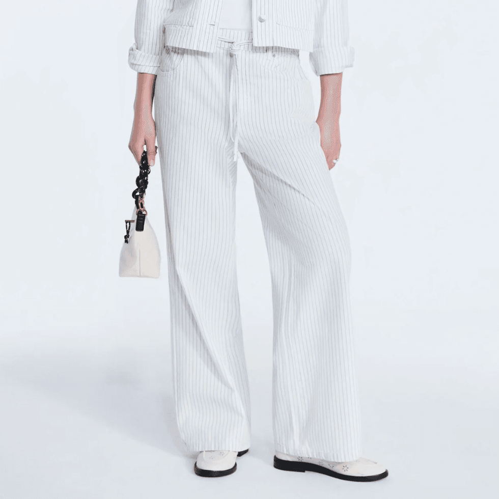 Free Assembly Striped Wide Leg Relaxed Jeans