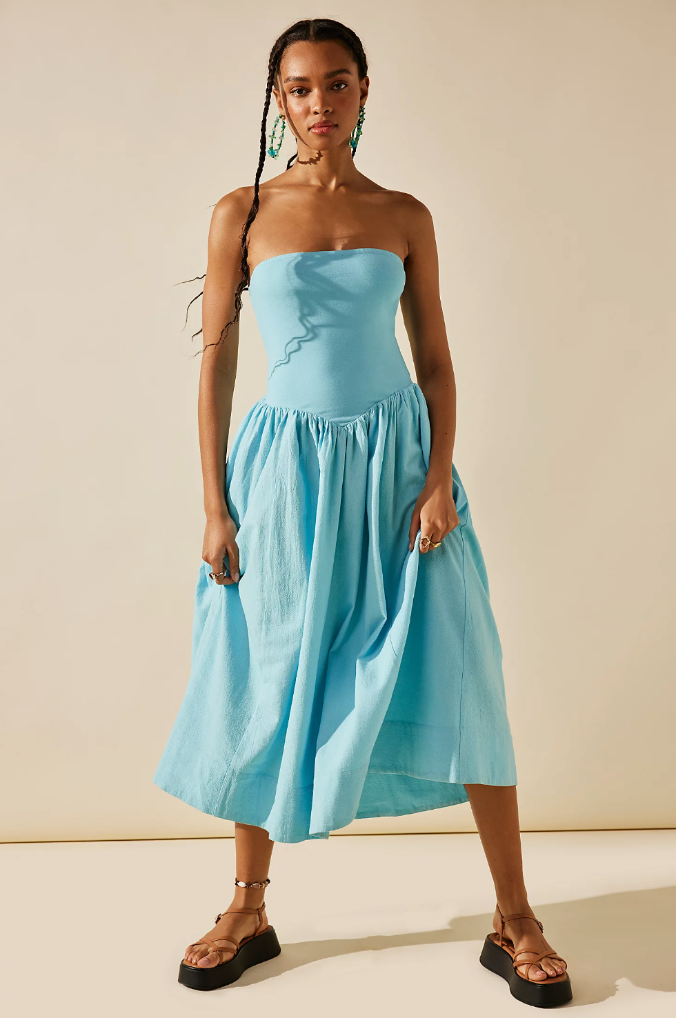 free-est Onda Tube Midi Dress