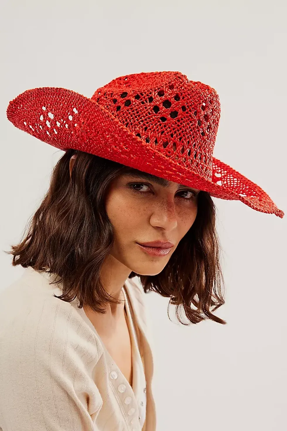 Free People Byron Bay Woven Cowboy Hat