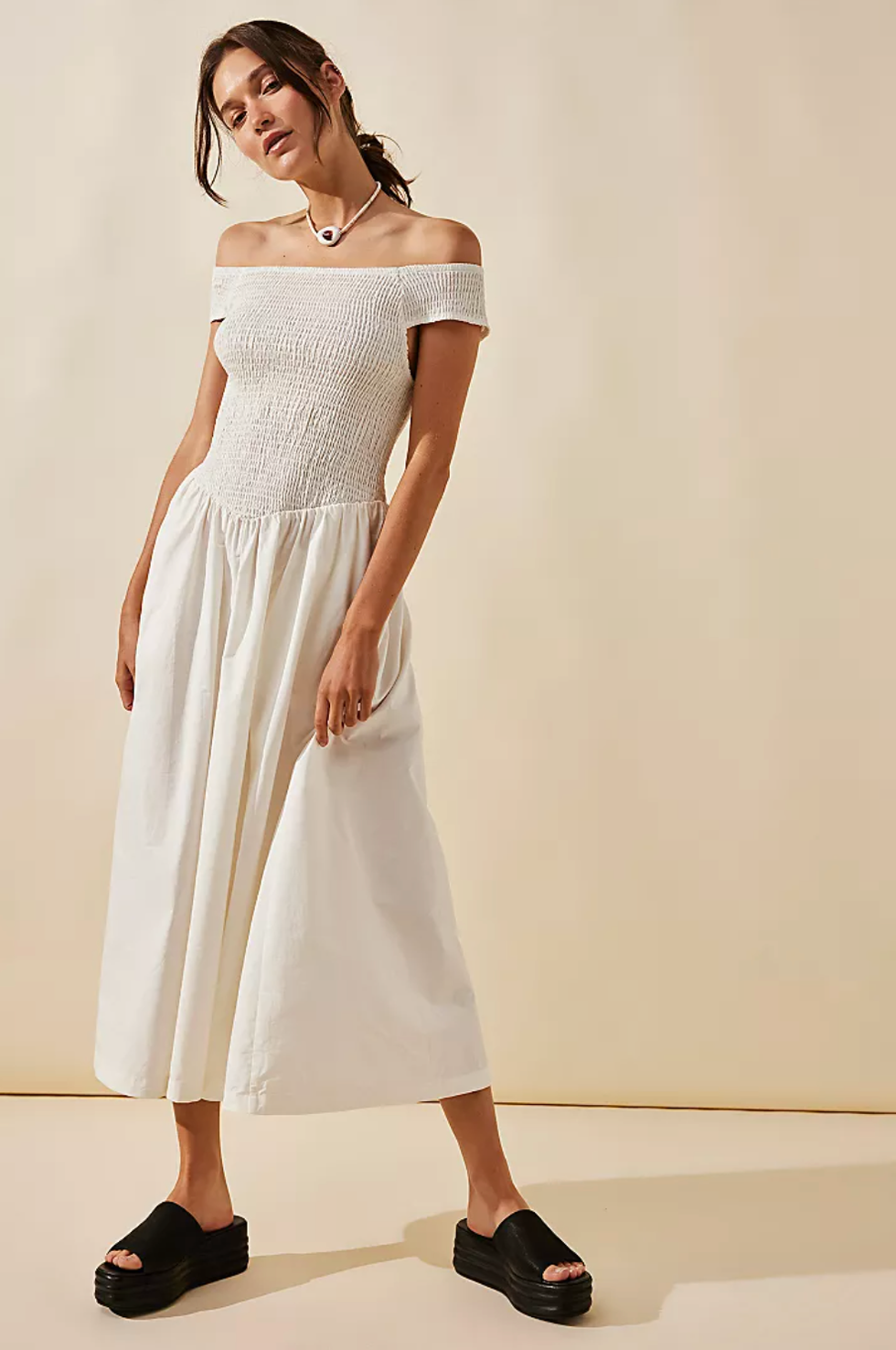 Free People Ceci Smocked Midi