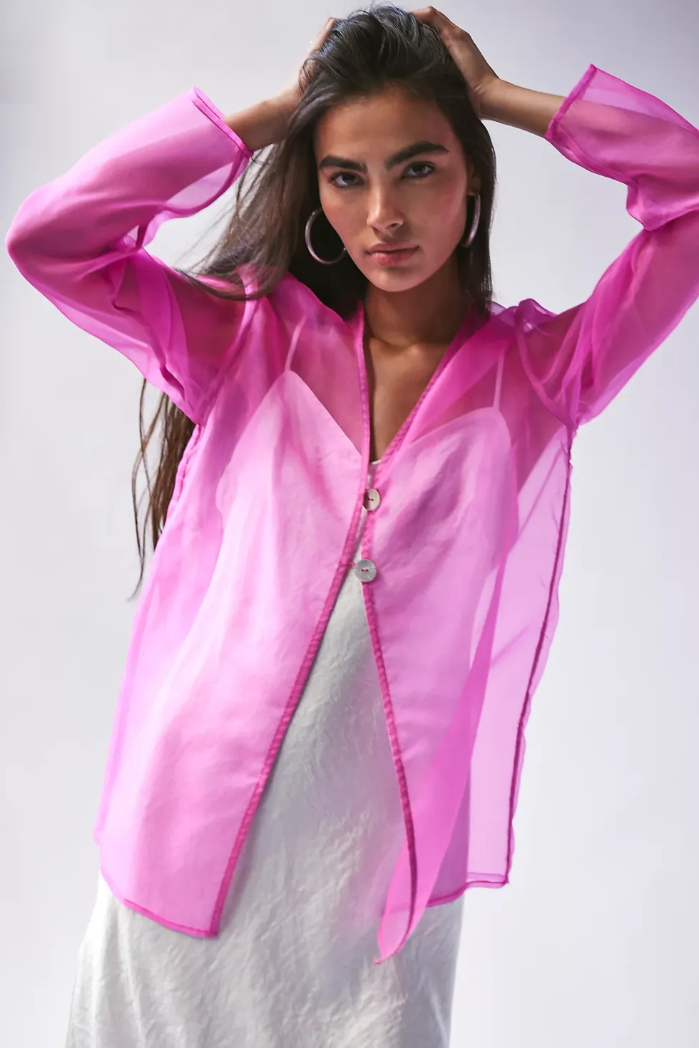 Free People DONNI Organza Split Top