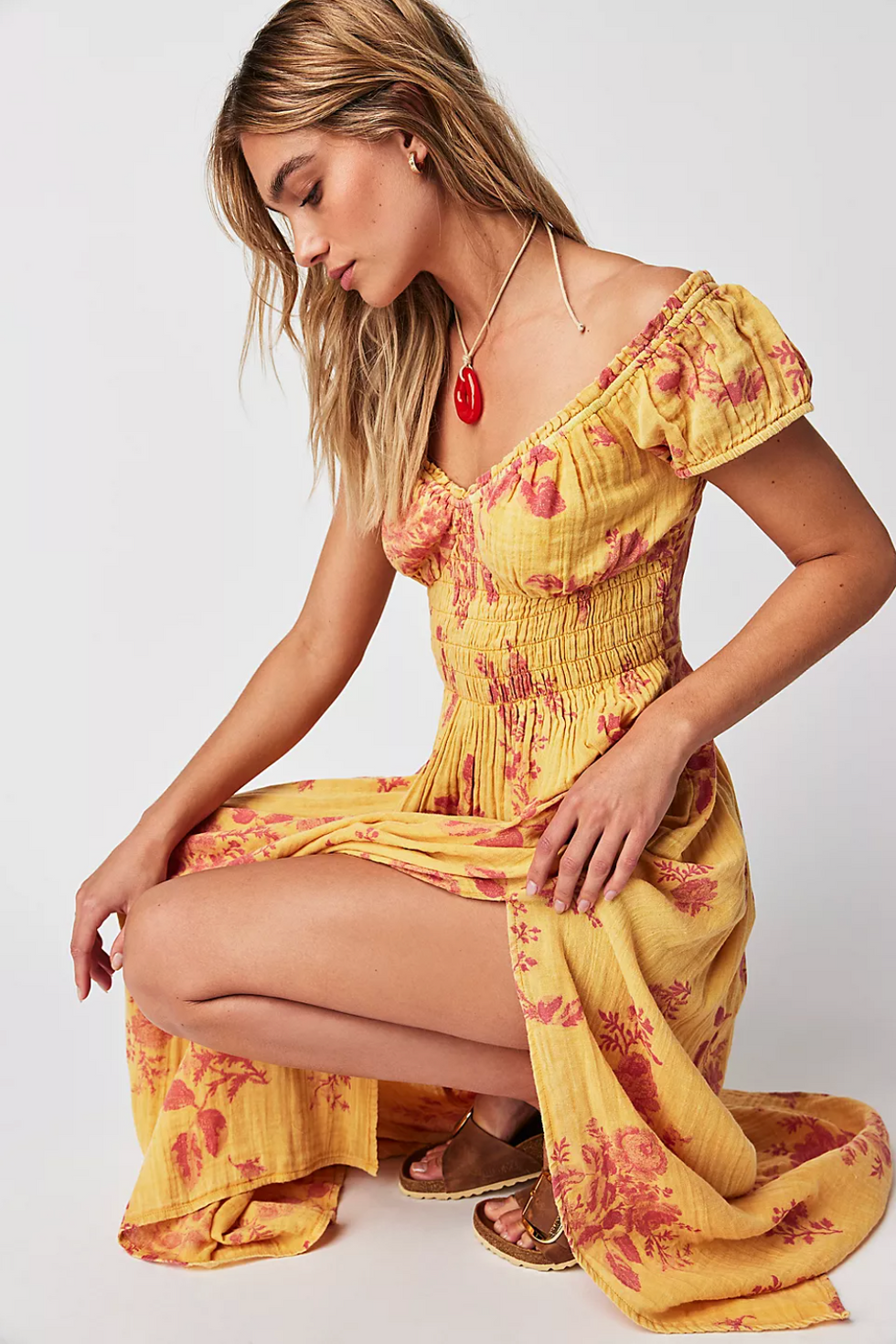 Free People Forget Me Not Midi Dress