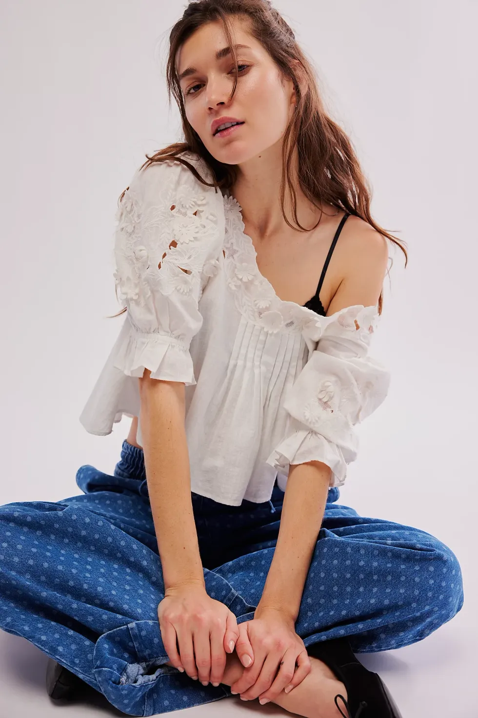 Free People \u200bSophie Embroidered Top