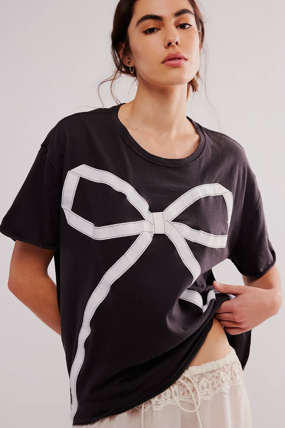 Free People \u200bTricia Fix Exploded Bow Tee