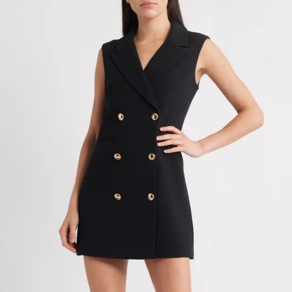 French Connection Whisper Sleeveless Blazer Dress