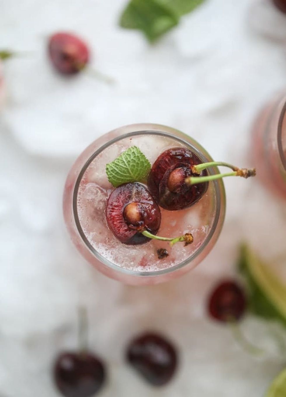 Fresh Cherry Lime Vodka Soda