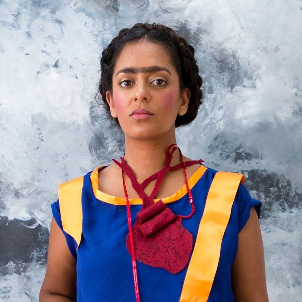 Frida Kahlo Halloween makeup look