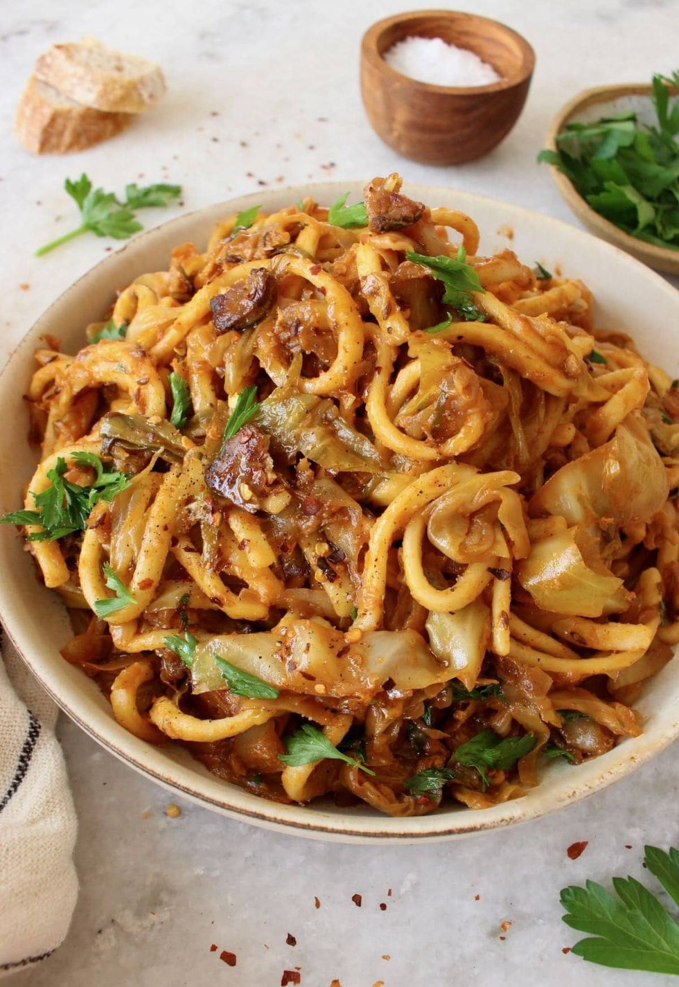 Fried Cabbage and Noodles