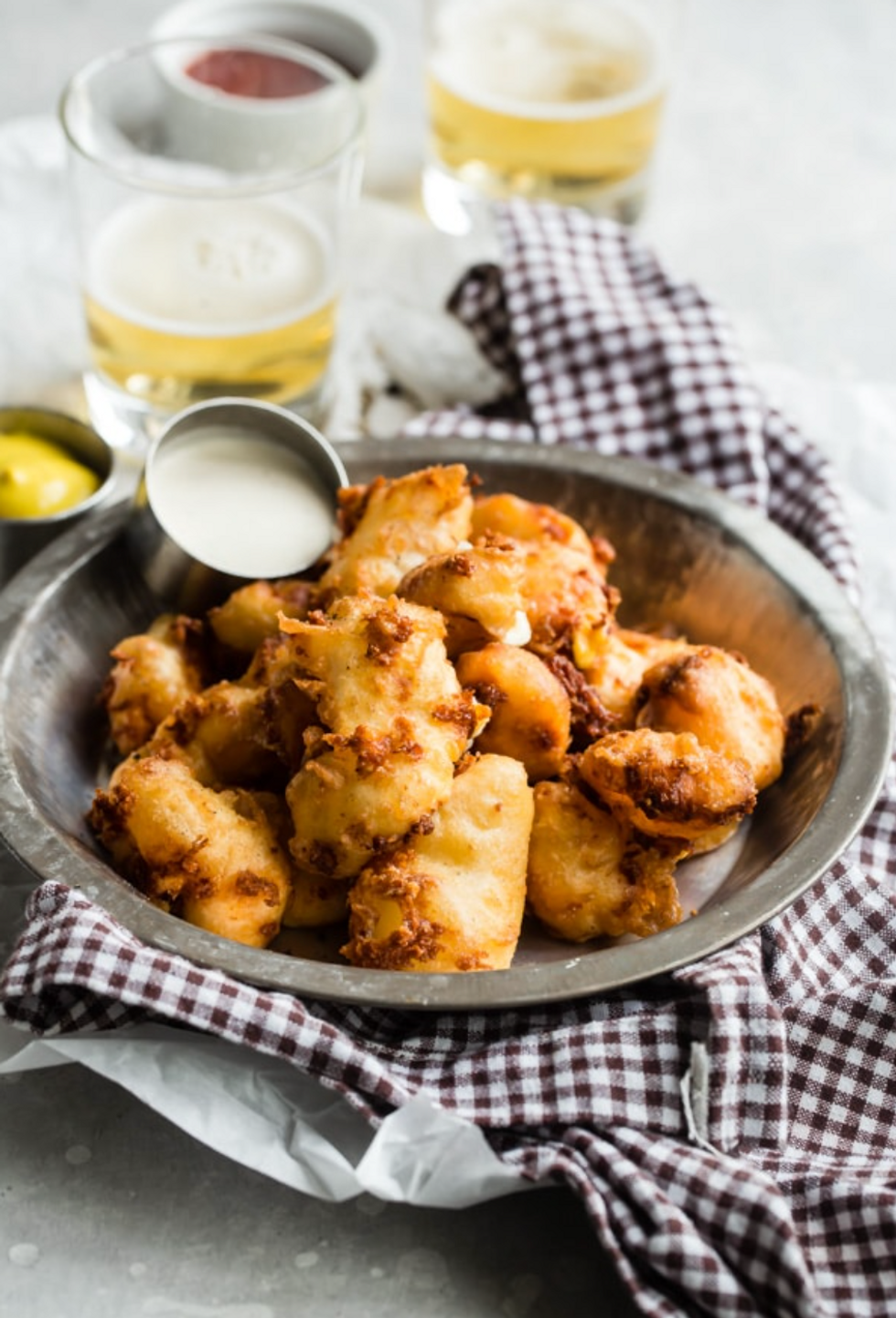 Fried Cheese Curds in a basket recipe