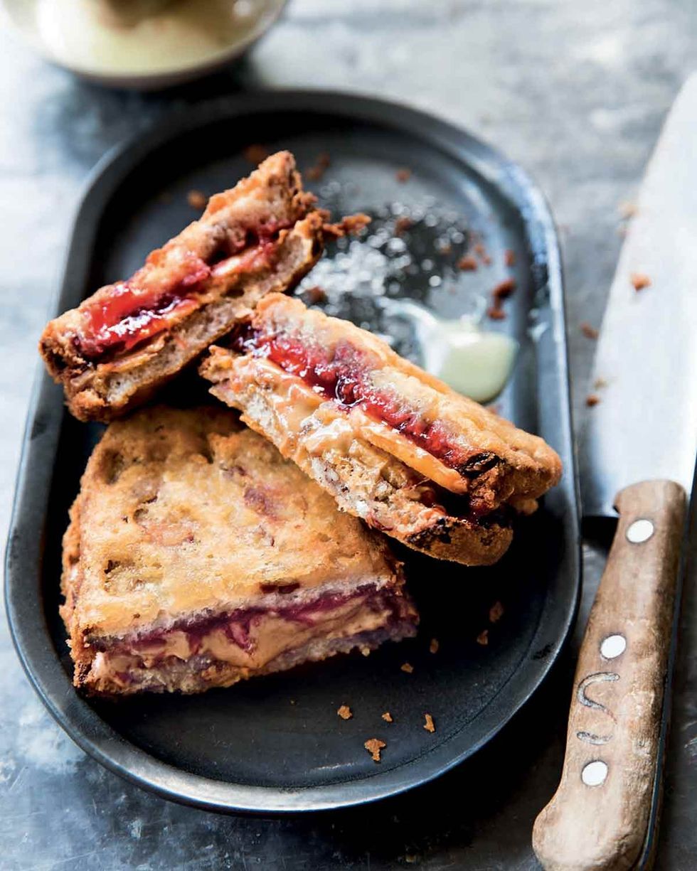 Fried Peanut Butter and Jelly Sandwich