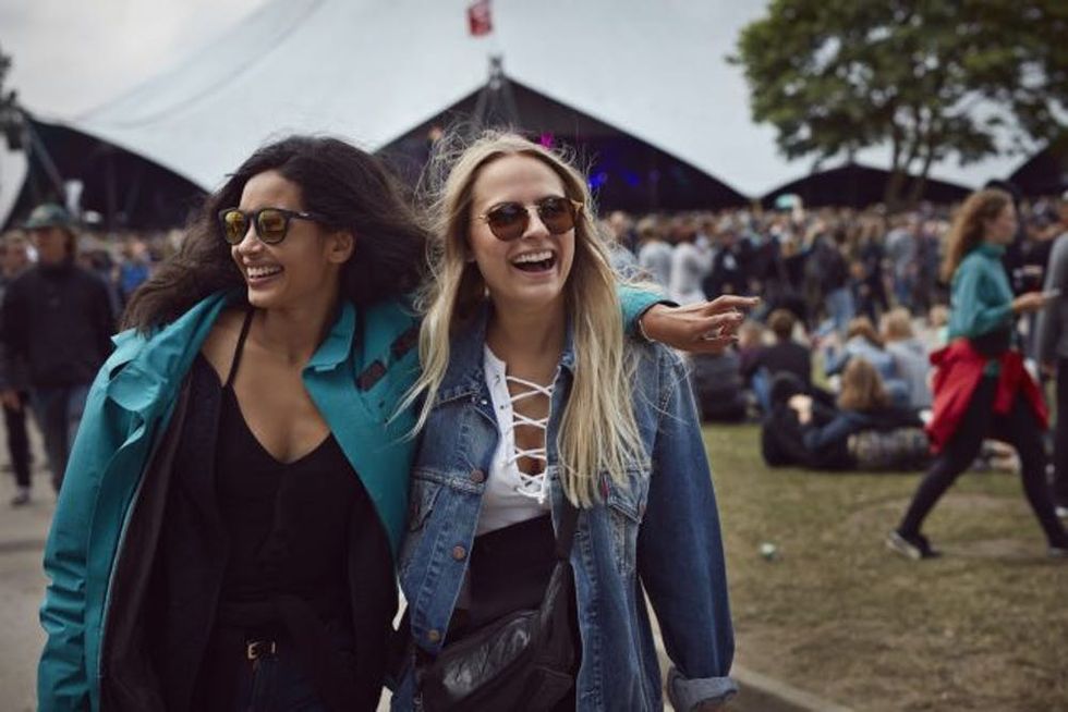 friends at music festival