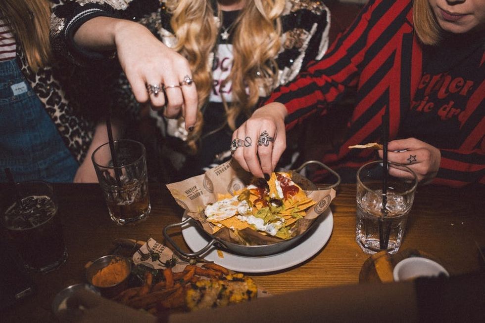 friends sharing meals