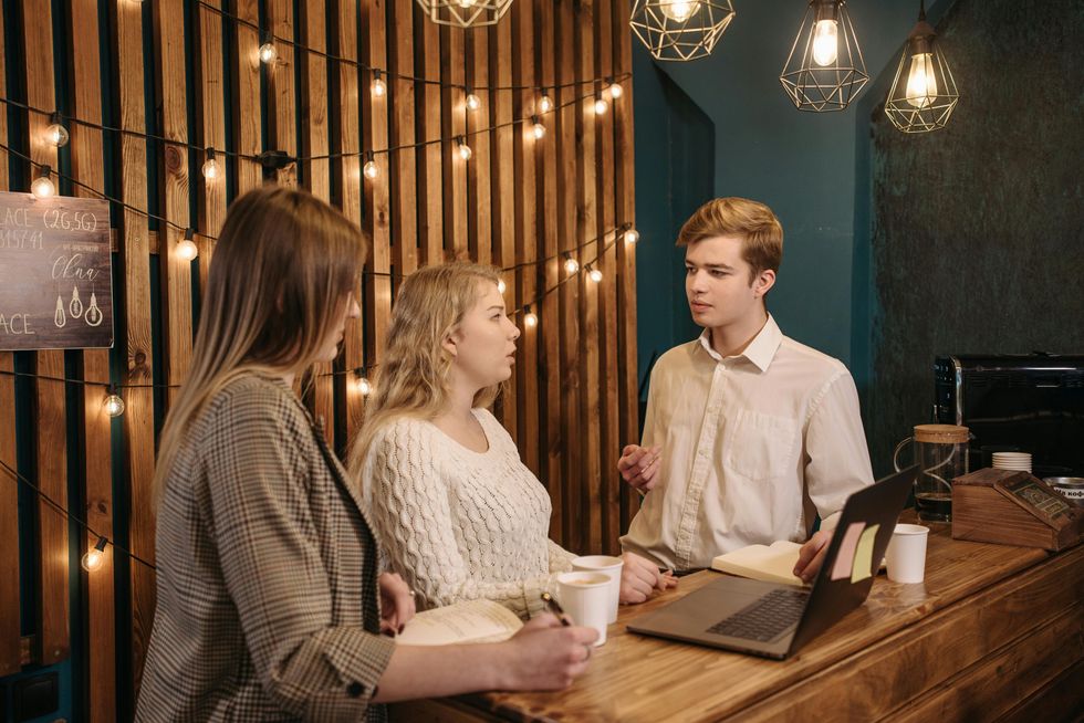 friends talking to each other