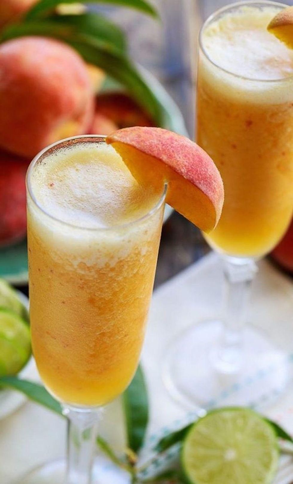 Frozen Peach Bellini Mocktail
