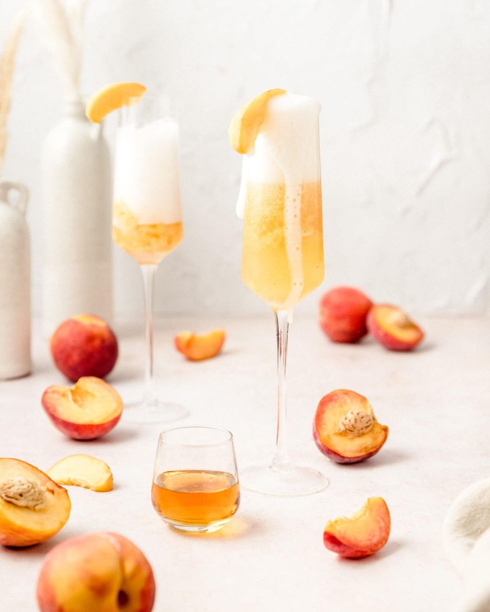 Frozen Peach Bellinis