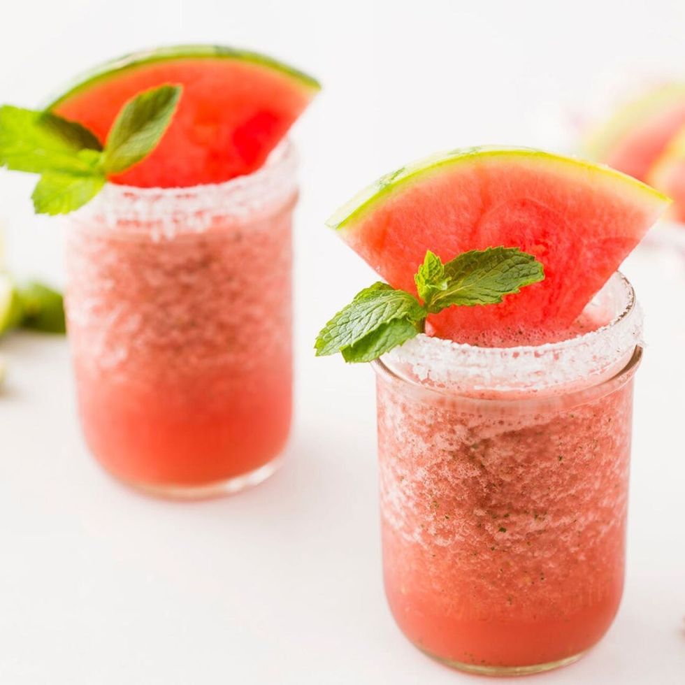 Frozen Watermelon Mint Margaritas