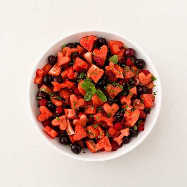 Fruit Salad with berries and watermelon