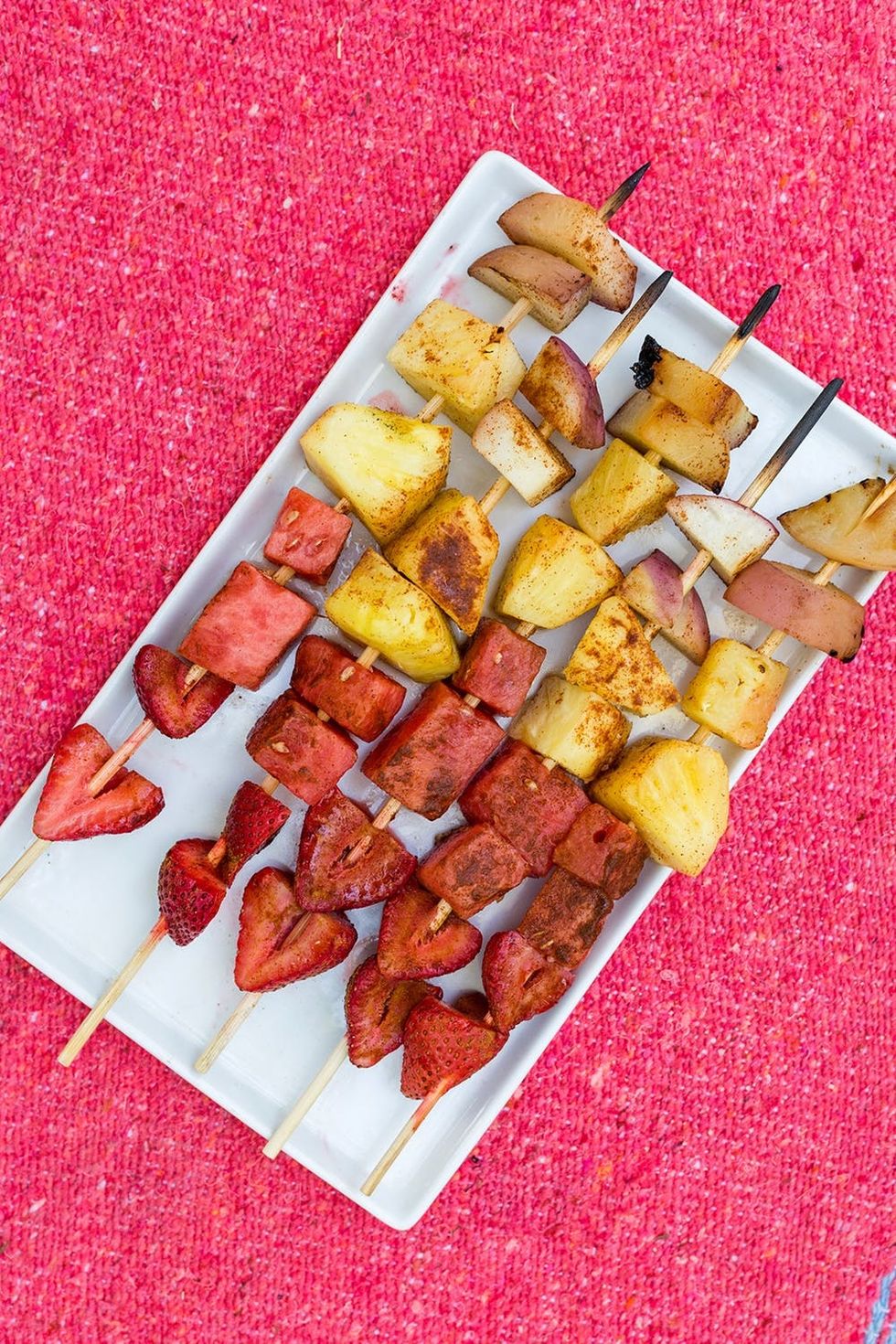 Fruit Skewers and Mason Jar Whipped Cream Camping Recipe