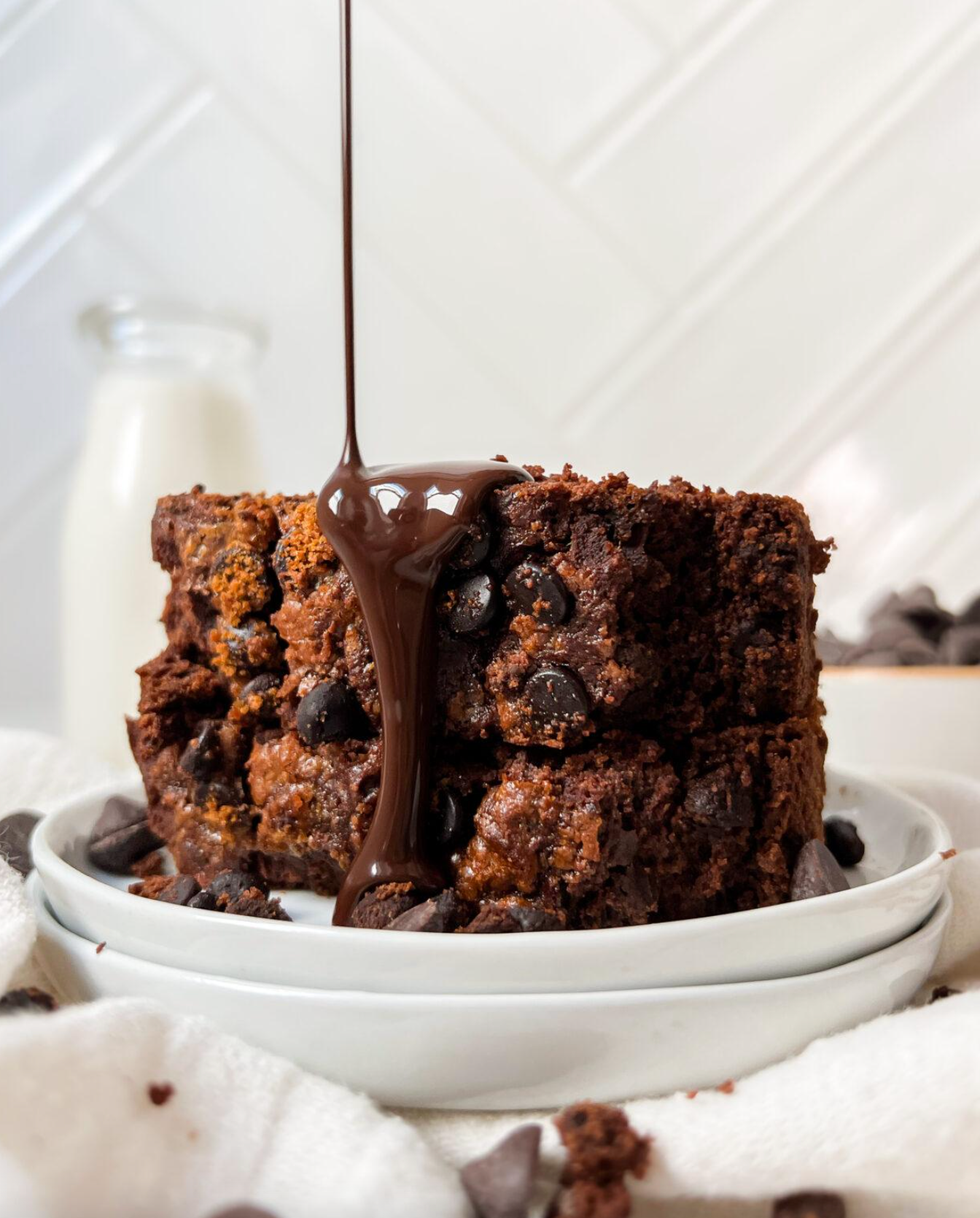 Fudgy Vegan Chocolate Pumpkin Bread