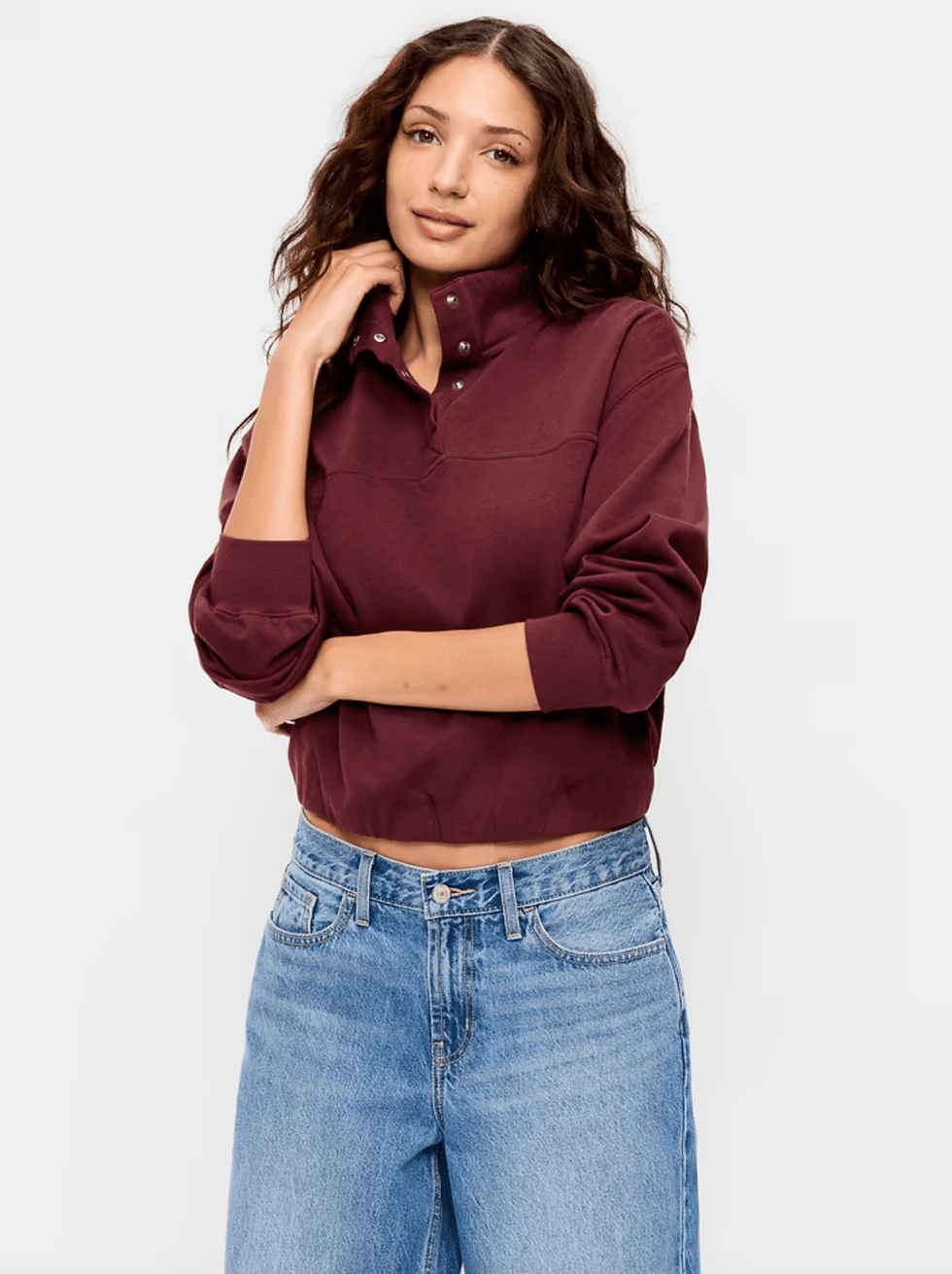 Funnel-Neck Sweatshirt