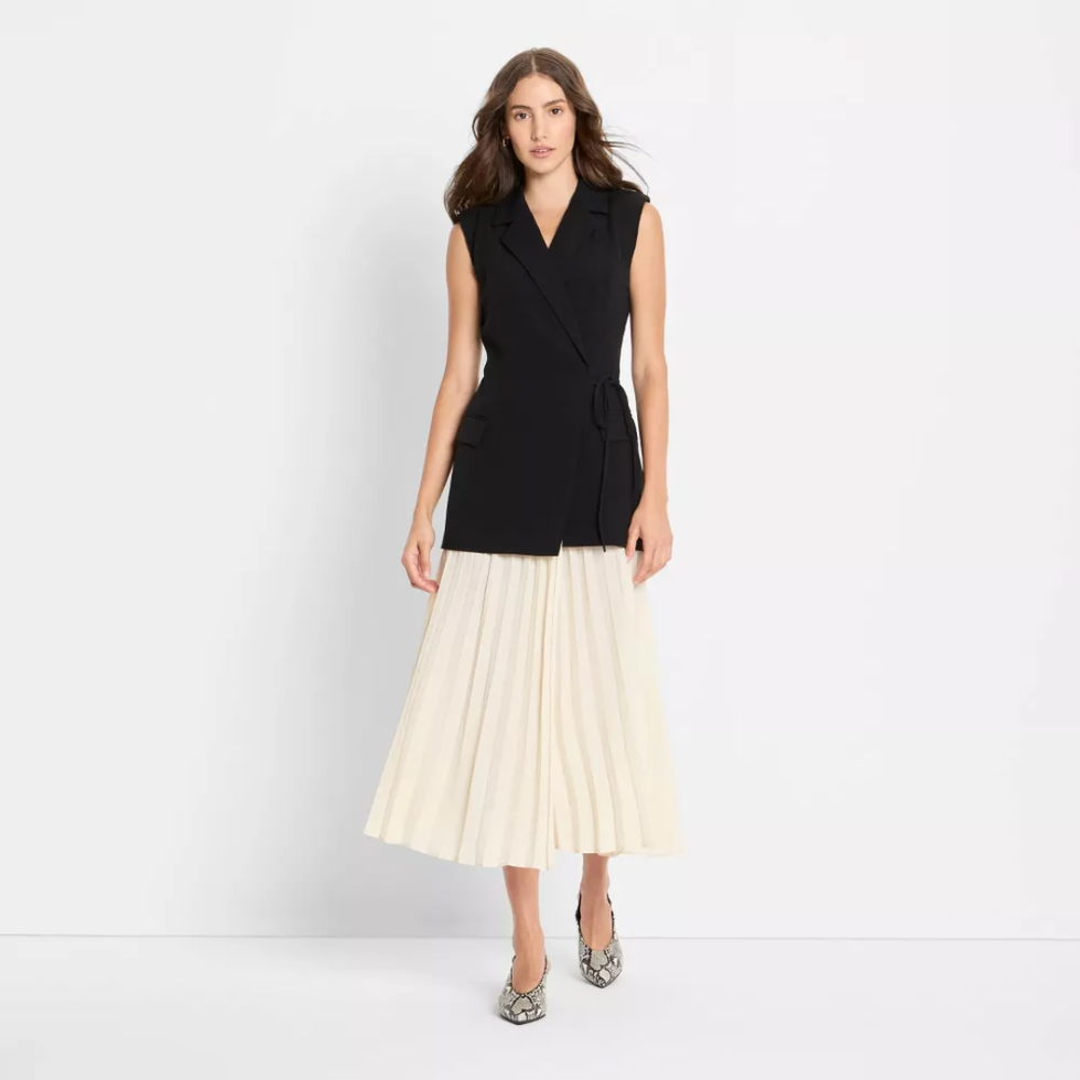 Future Collective Pleated Midi A-Line Dress