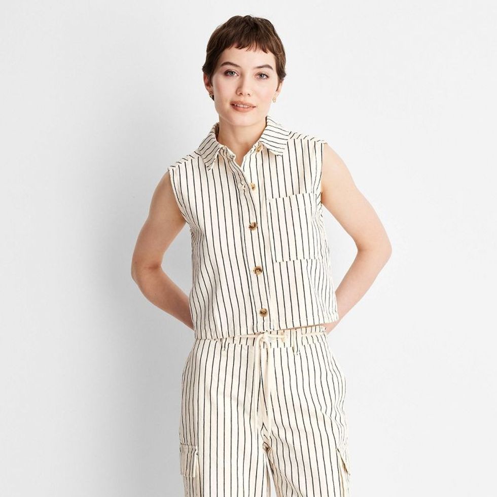 Future Collective Striped Button-Down Shirt