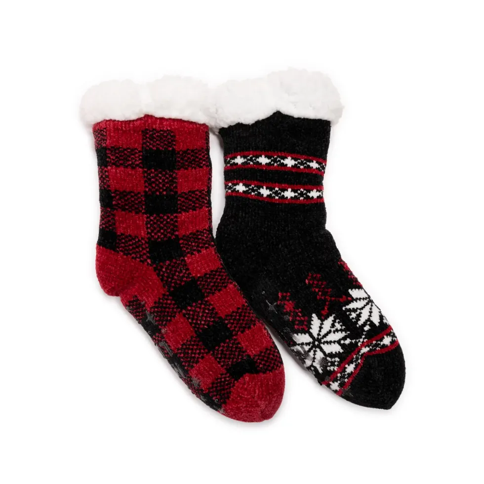 Fuzzy Christmas socks