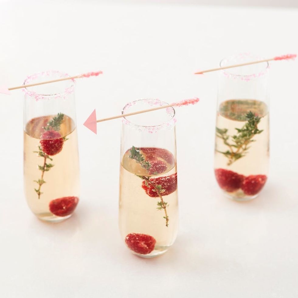 Galentine\u2019s Day Gem-Inspired Brunch Raspberry Gin Sparkler Cocktail