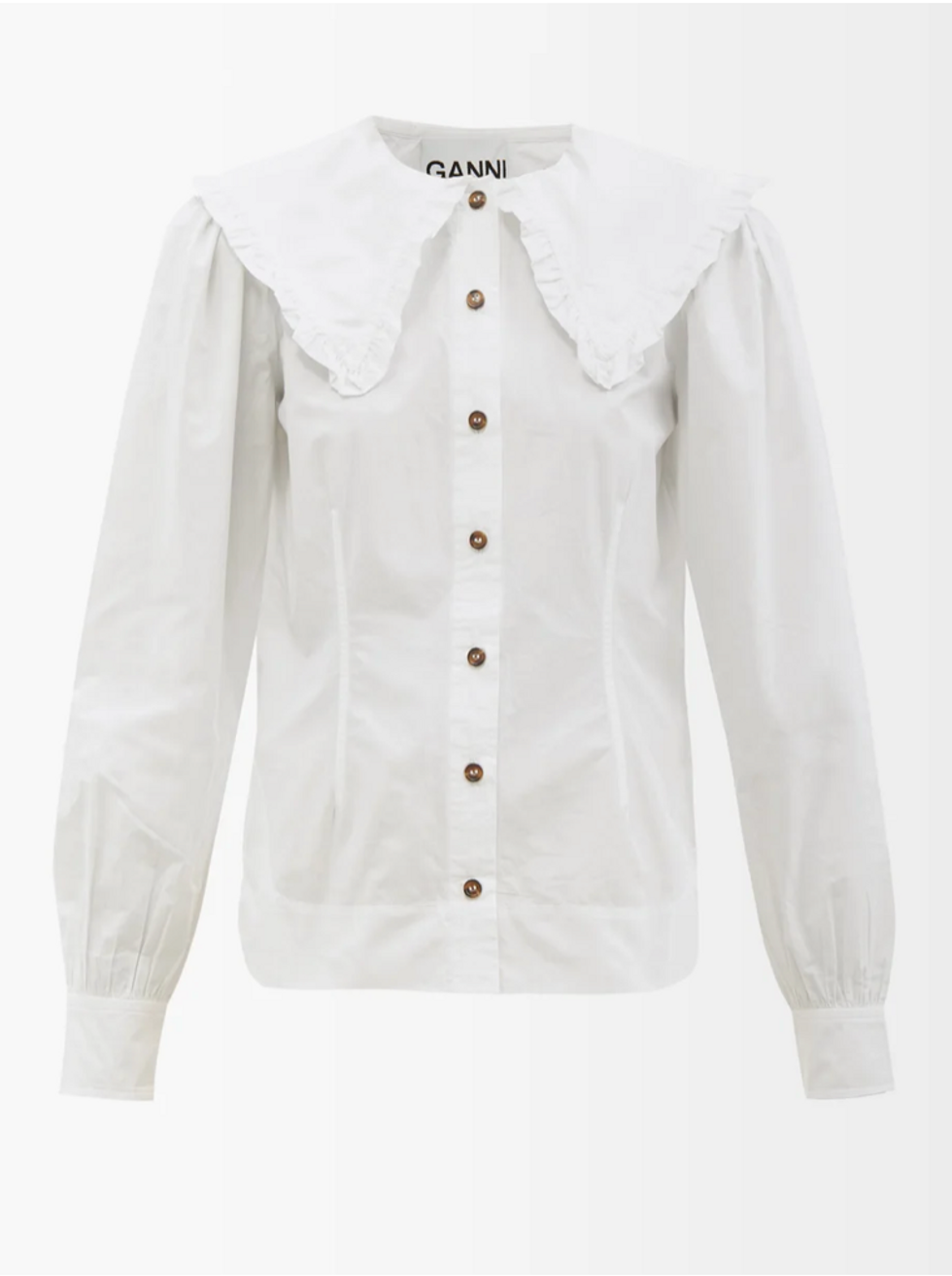 ganni white blouse