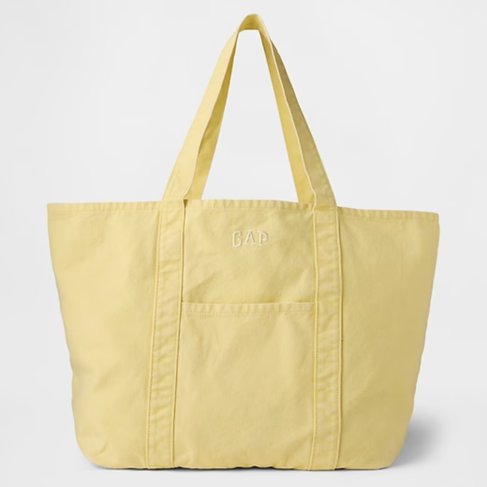 Gap Logo Tote Bag in Pale Banana Yellow