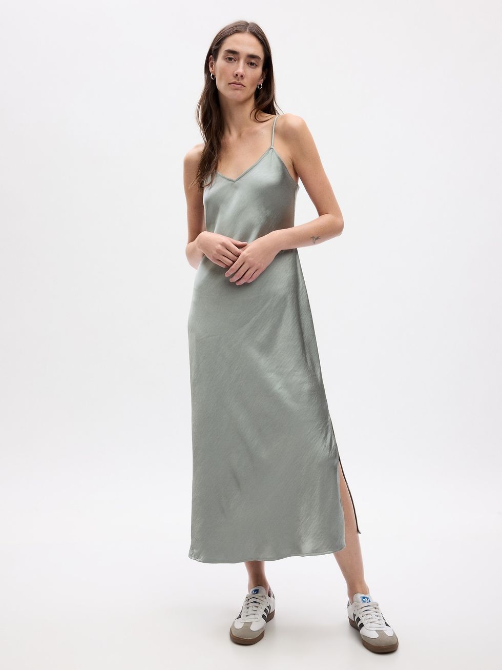 Gap Satin Midi Slip Dress