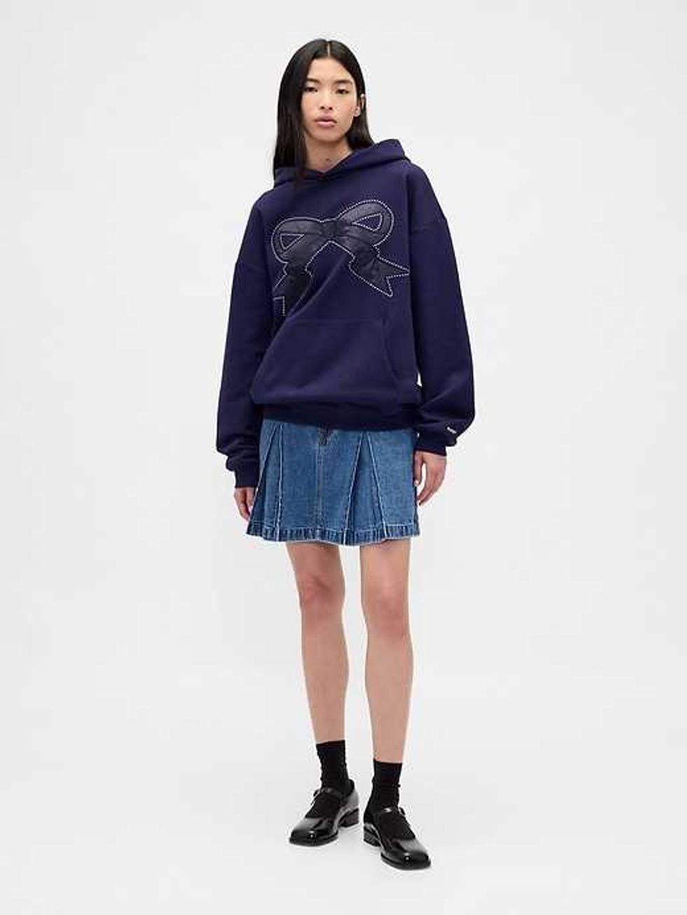 Gap \u00d7 Sandy Liang Pleated Denim Mini Skirt