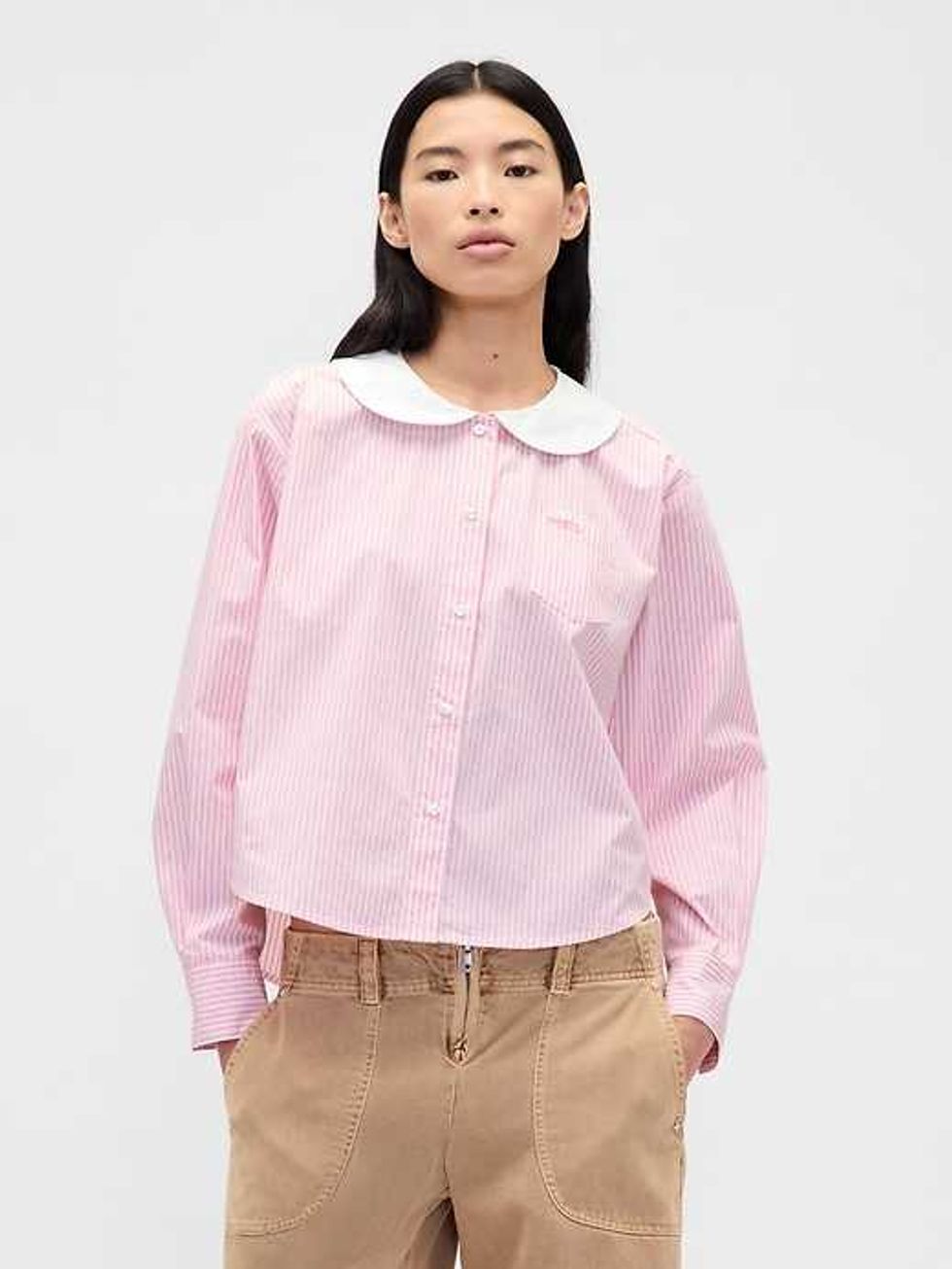 Gap \u00d7 Sandy Liang Poplin Oversized Shirt