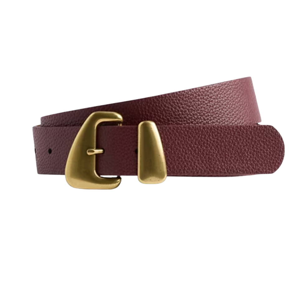 Gap Vegan Leather Pebble Angular Buckle Belt