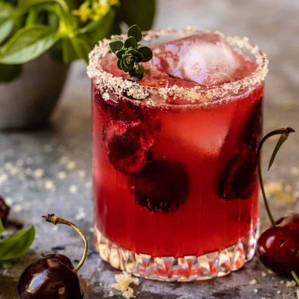 Garden Cherry Bourbon Smash recipe