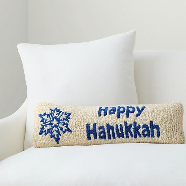 Garnet Hill Personalized Hook Wool Pillow